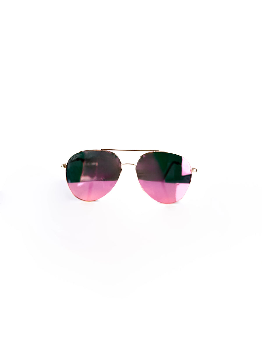 Women's Hot Pink Aviator Sunglasses
