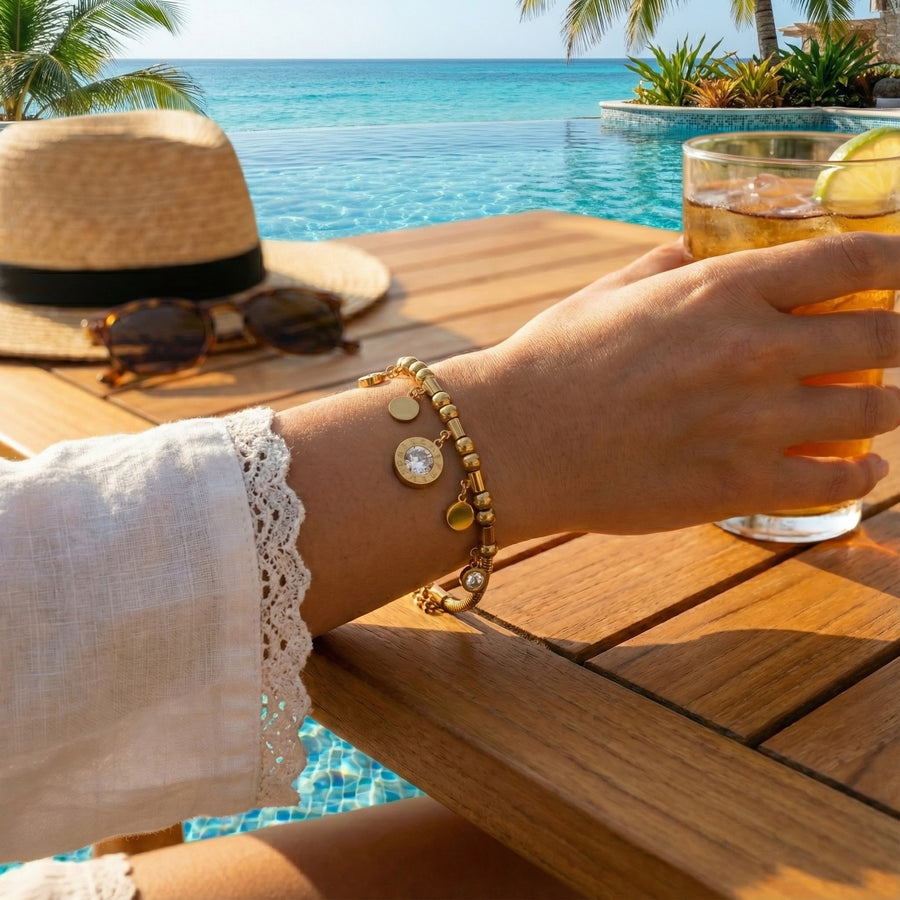 ALB Custom Gold Charmed Bracelet *Final Sale*