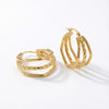 ALB Custom Gold Triple Hoop Earrings