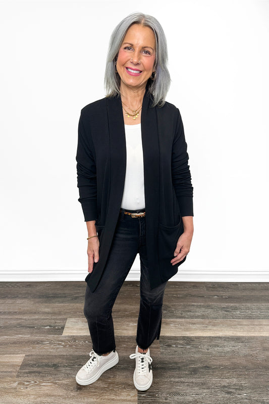 ALB Custom Women's Soft Ribbed Open Front Cardigan