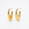 ALB Custom Modern Gold Oval Drop Earrings