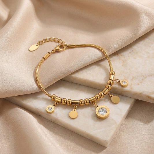 ALB Custom Gold Charmed Bracelet