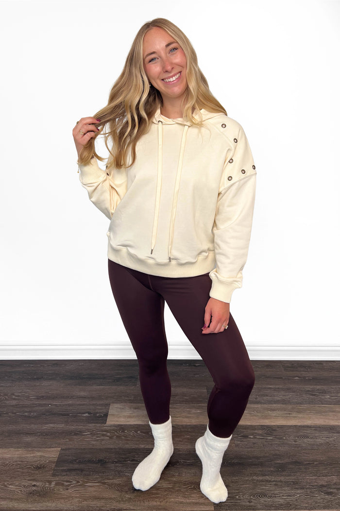 Relaxed Hoodie With Grommets