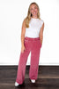 ALB Custom Women's Solid Wine Wide Leg Pants *Two Lengths*