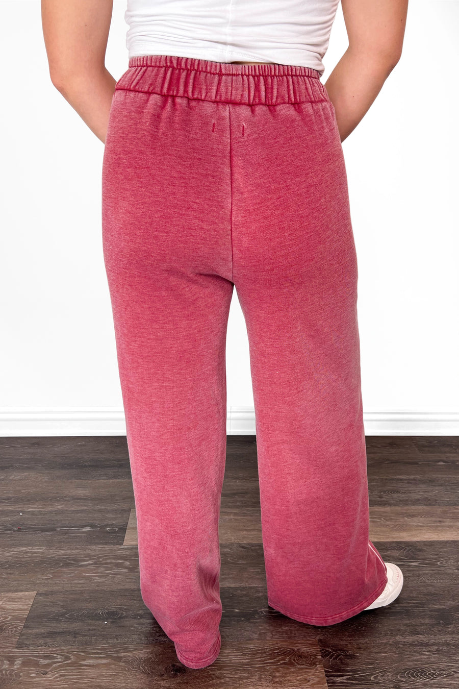 ALB Custom Women's Solid Wine Wide Leg Pants *Two Lengths* *Final Sale*