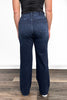 High-Rise Tummy Control Vintage Dark Blue Wide Leg Jeans