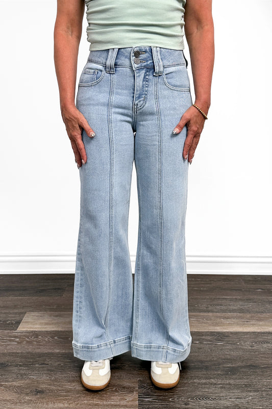 Super High-Rise Tummy Control Wide Leg Jeans