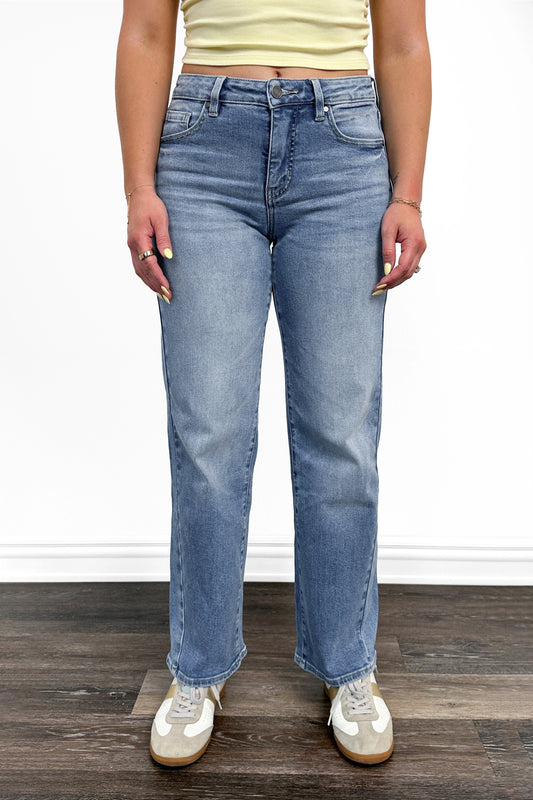 Mid-Rise Tummy Control Vintage Straight Leg Jeans