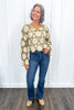 Women's Floral Crochet Scalloped Edge Top