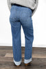 The Harbor from Risen Mid-Rise Tummy Control Wide Leg Cuffed Corduroy Denim