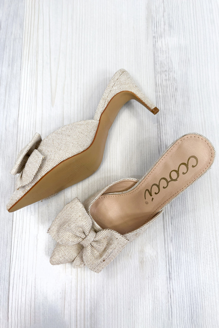 CCOCCI Carol Women's Big Bow on Pointed Toe Kitten Heel *Final Sale*