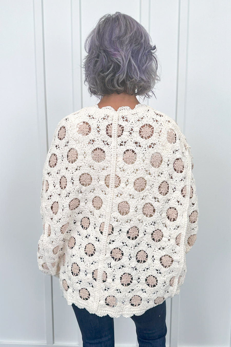 Women's Floral Batwing Sleeve Cardigan