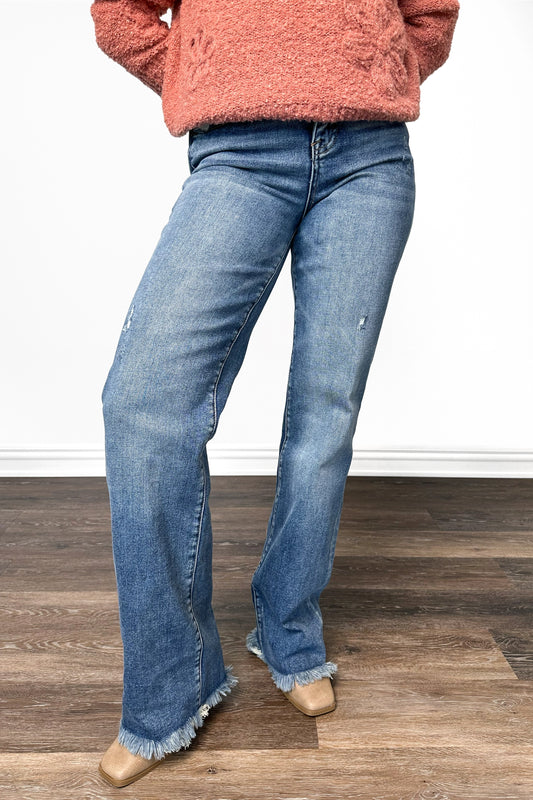 The Eloise From Risen High-Rise Tummy Control Long Straight Leg Denim