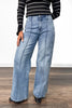 The Donna from Saige: High-Rise Tummy Control Wide Leg Denim