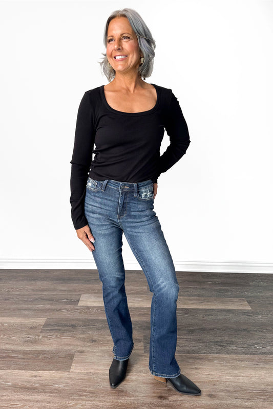 Judy Blue One For You, Me, And Her *Three Lengths* Women's High-Rise Slim Fit Bootcut Denim