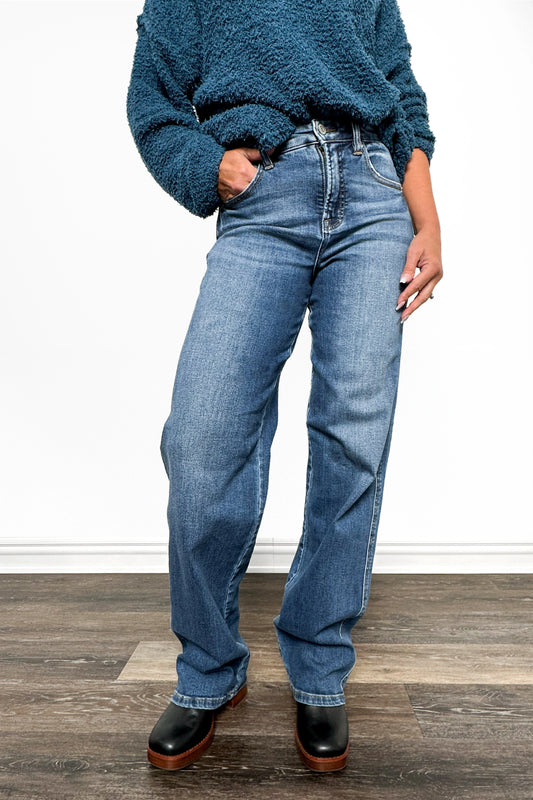 The Dory from J21 eleven by Risen High-Rise Tummy Control Wide Leg Denim