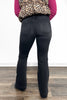 The Gwen from Lovervet Mid-Rise Tummy Control Flare Black Denim Three Lengths
