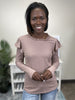 Ruffle Women's Ribbed Long Sleeve Top *Final Sale*
