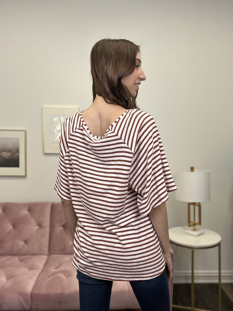 Sweet Honey Women's Striped Short Sleeve Top *Final Sale*