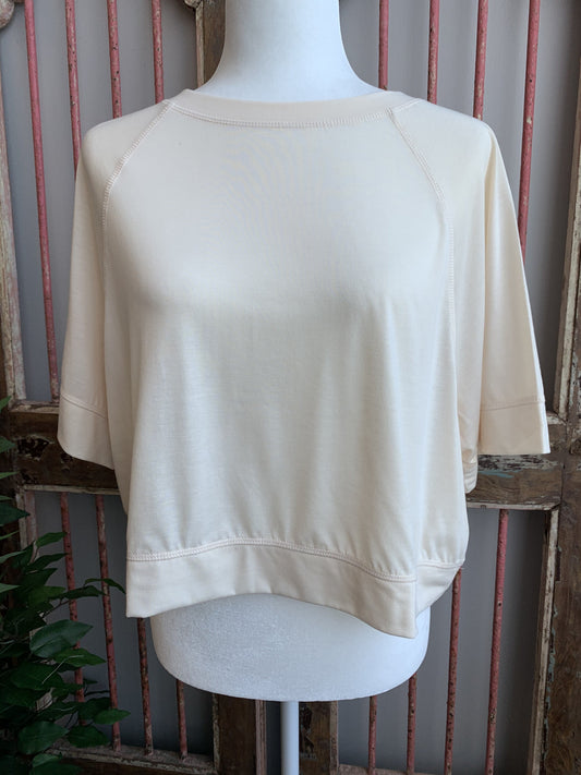 Cutout Women's Sporty Loose Short Sleeve Crop Tee *Final Sale*