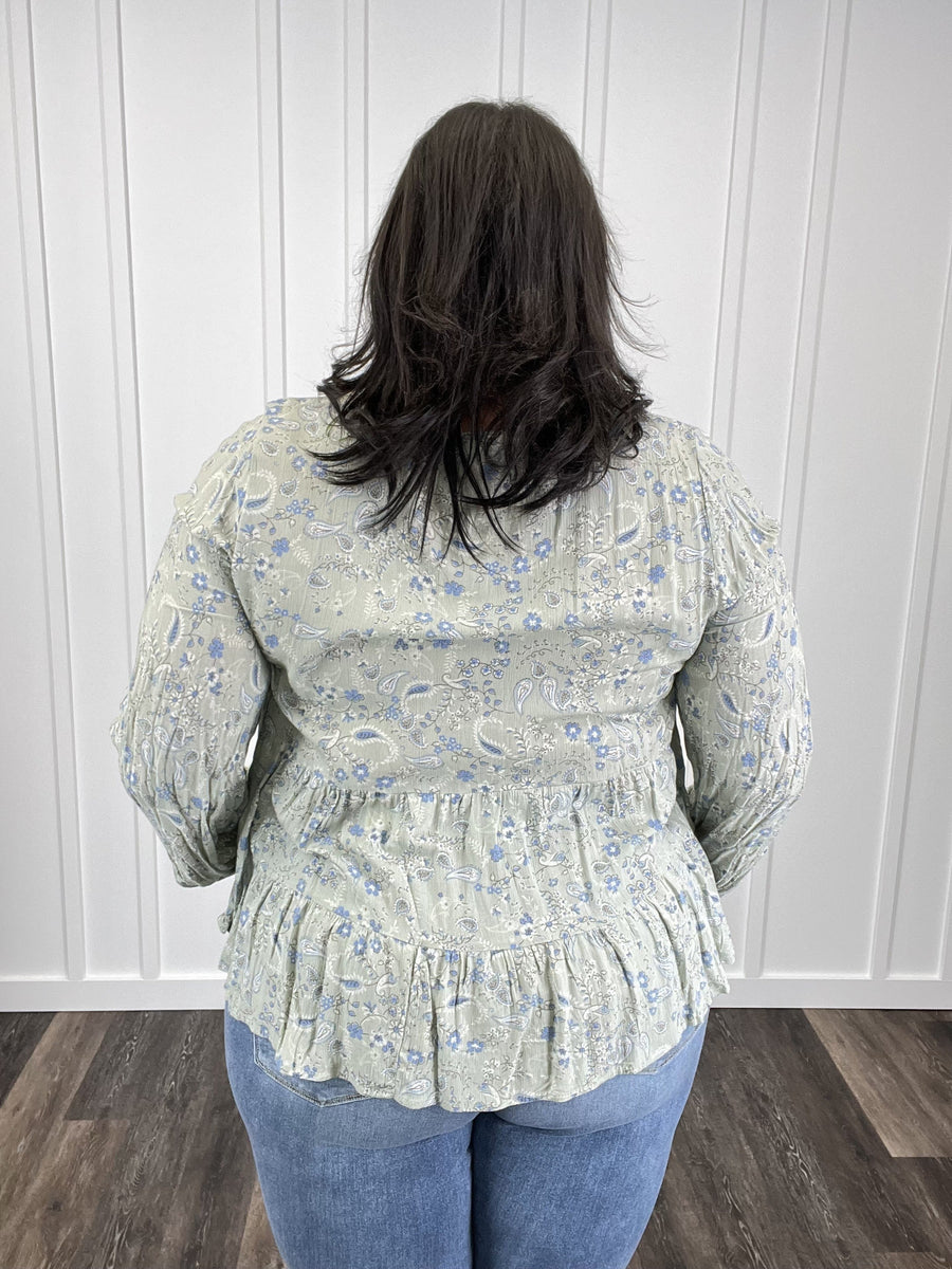 Music Is Life Women's Paisley Long Sleeve Top *Final Sale*