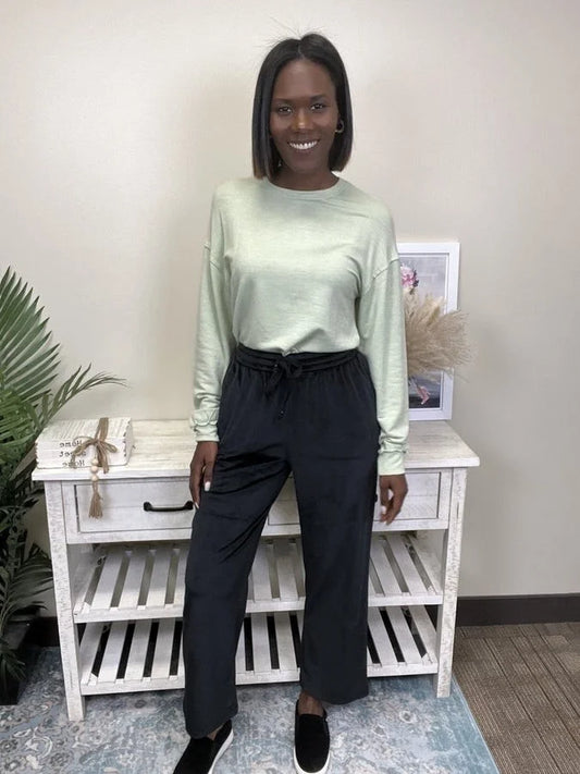 Free Style Women's Velvet Wide Leg Pants * Final Sale*