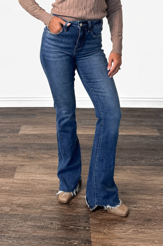 The McKenzie from Lovervet High-Rise Tummy Control Flare Denim
