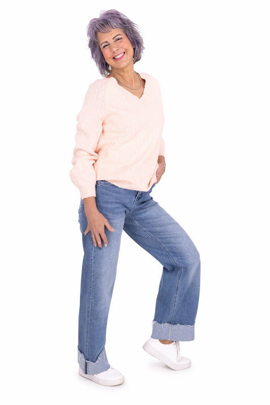 Women's Popcorn Knit Sweater