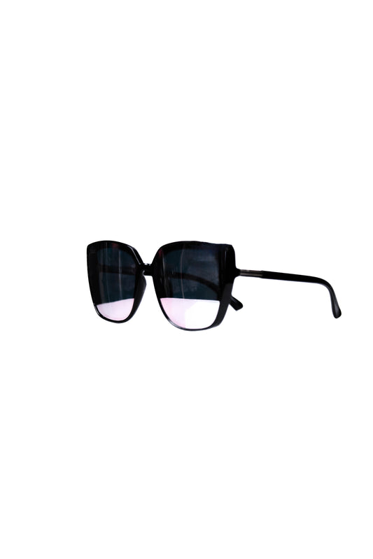 Women's Black Cat-Eye Polarized Sunglasses
