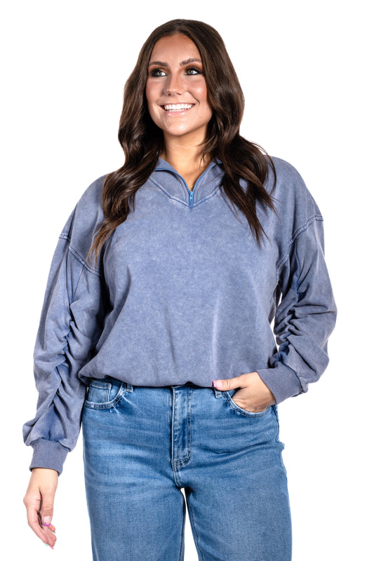 Women's Half Zip Pullover Sweatshirt