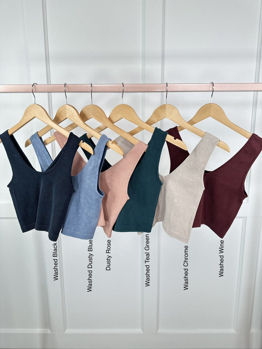 Women's Round Neck Ribbed Bralette