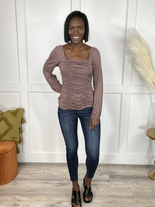 Little Ruchets Of Fun Women's Square Neckline Top *Final Sale*