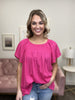 Fiercely Myself Women's Lightweight Smocked Short Sleeve Top *Final Sale*