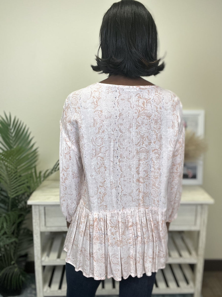 Date Night Women's V-Neck Long Sleeve Top *Final Sale*