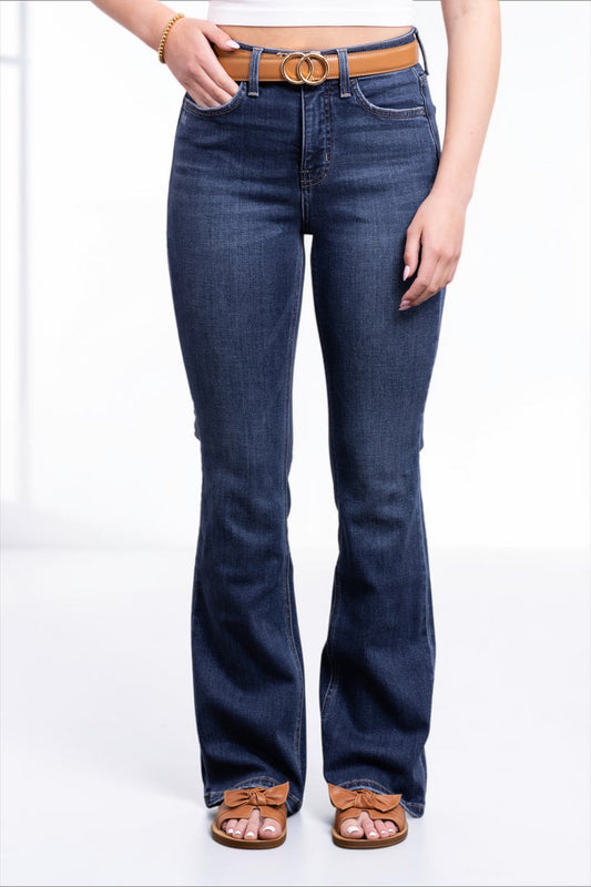 The Rachel by Lovervet High-Rise Tummy Control Bootcut Denim Three Lengths