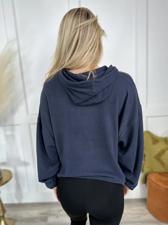 Look of Love Women's Solid Cropped Hoodie *Final Sale*