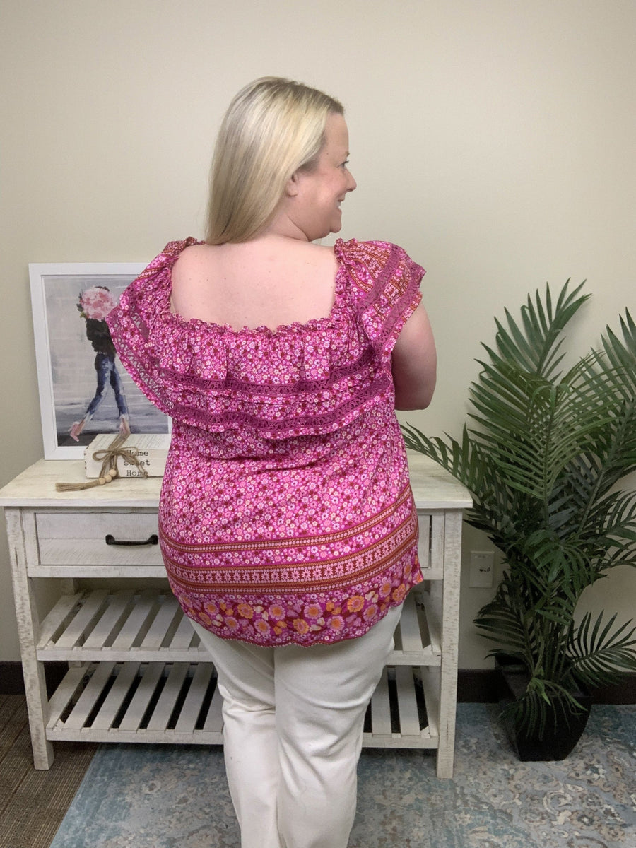 Might Be Crazy Women's Off The Shoulder Floral Top *Final Sale*