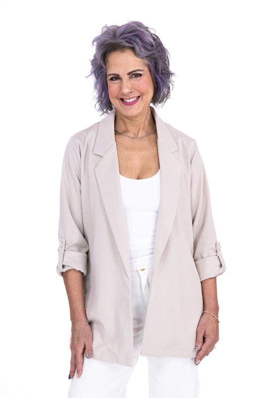Women's Relaxed Open Front Blazer