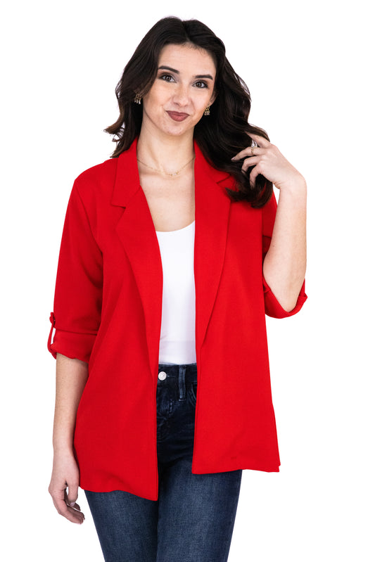 Women's Relaxed Open Front Blazer