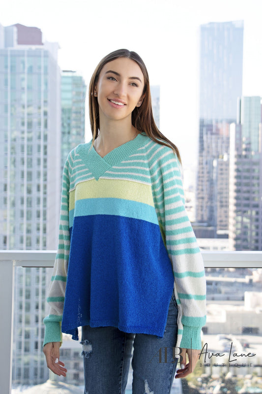 One Dance Women's Lightweight V-Neck Hi Lo Sweater *Final Sale*