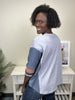 Making The Best Of It Women's Color Block Half Button Down Top *Final Sale*