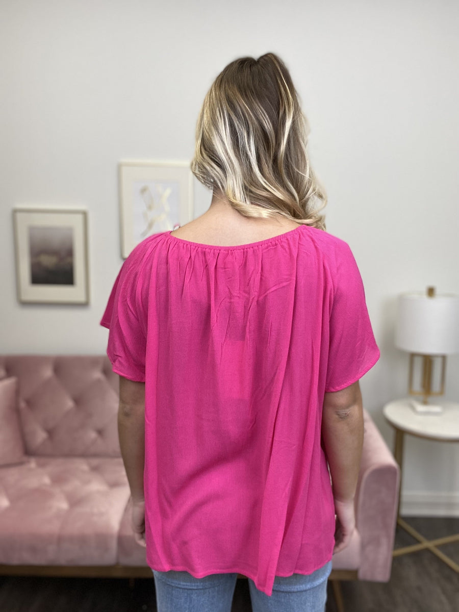 Fiercely Myself Women's Lightweight Smocked Short Sleeve Top *Final Sale*