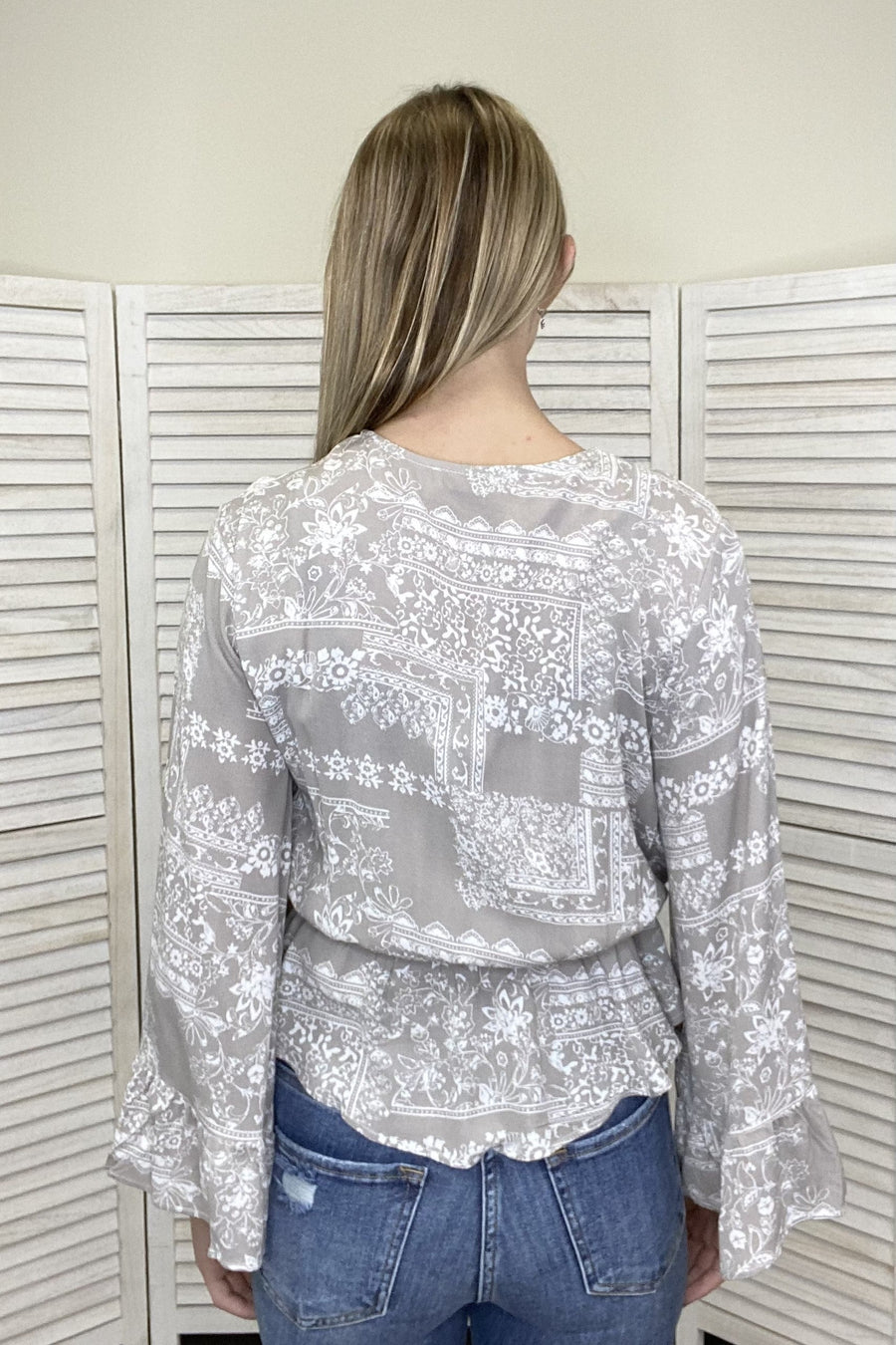 Spring Feeling Women's Ruffle Flared Long Sleeve Top *Final Sale*