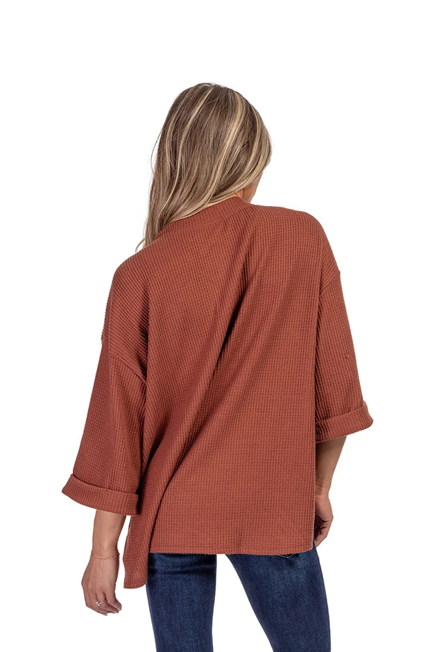 Women's Knit 1/2 Button Long Sleeve Top * Final Sale*