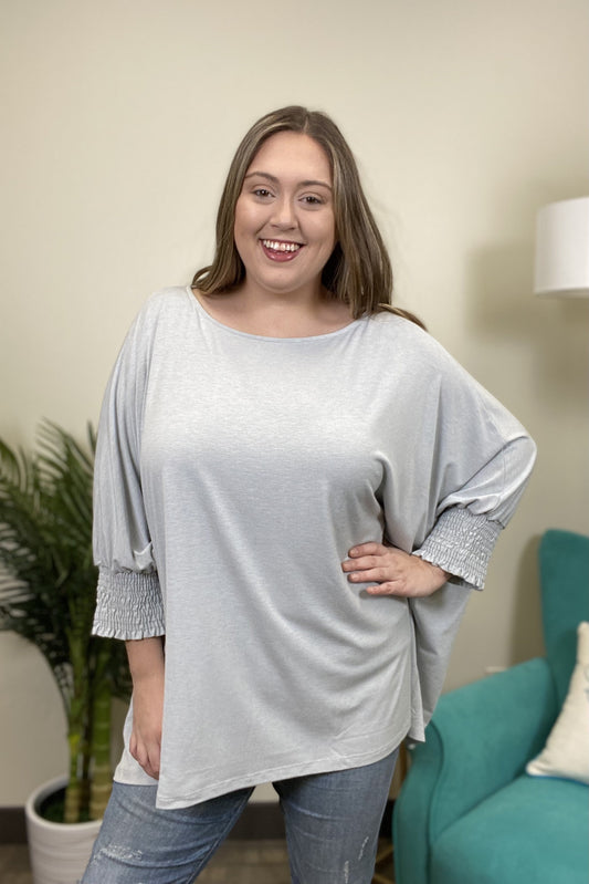 Learning Things Women's Solid Knit 3/4 Sleeve Top *Final Sale*