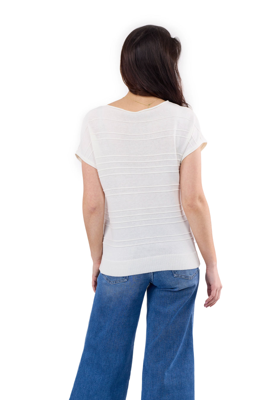 Women's Ribbed Short Sleeve Sweater