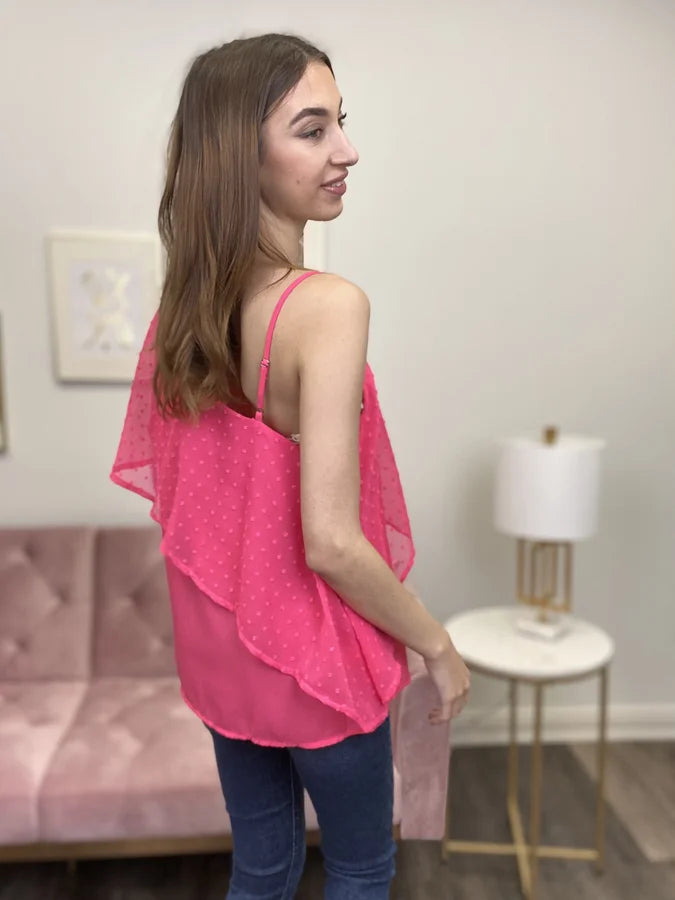 Long Gone Women's Swiss Dot Off The Shoulder Top *Final Sale*