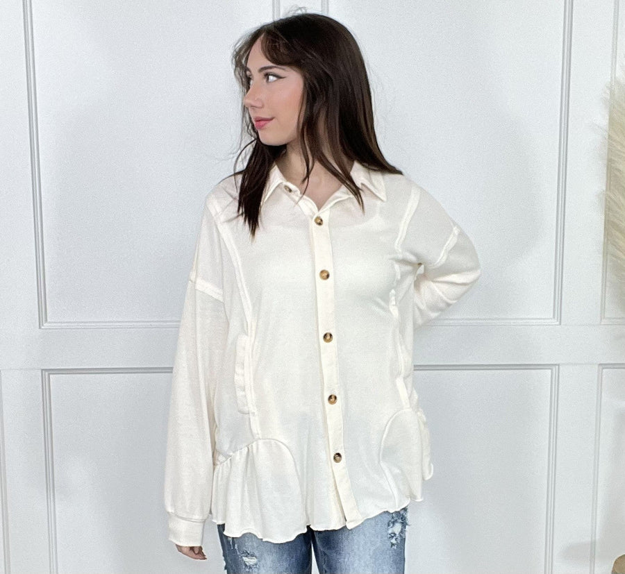 Settle Down Sweetheart Women's Button Down Shacket