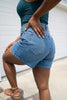 The Zora by Ava Lane Mid To High-Rise Tummy Control Denim Shorts Two Lengths