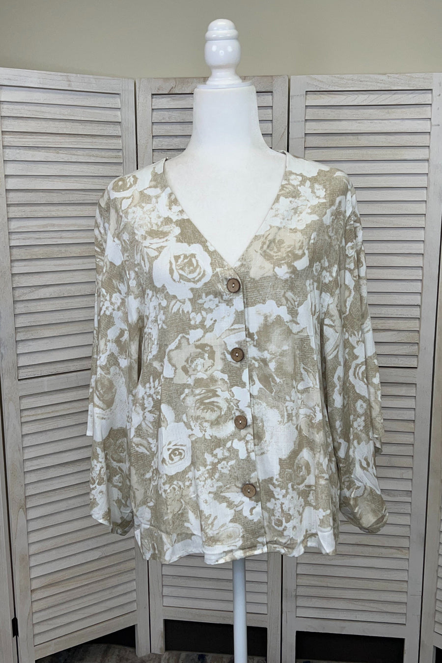 Yours To Hold Women's Woven 3/4 Kimono Sleeve Top *Final Sale*